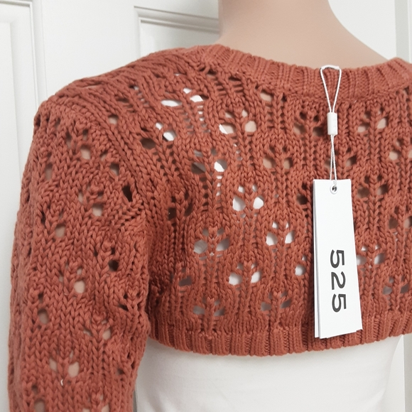 525 America Pointelle Shrug Small - Picture 12 of 16